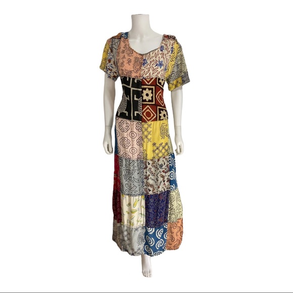 sacred threads patchwork dress